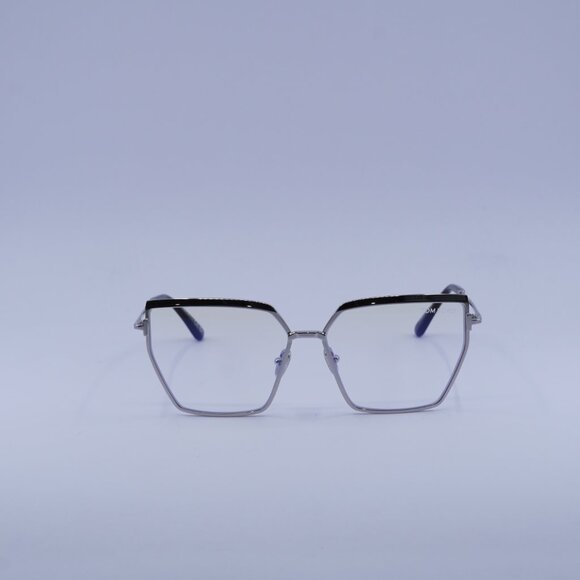 Tom Ford FT5946-B 016 Eyeglasses Palladium 57mm Butterfly Frame, Blue Light Bloc